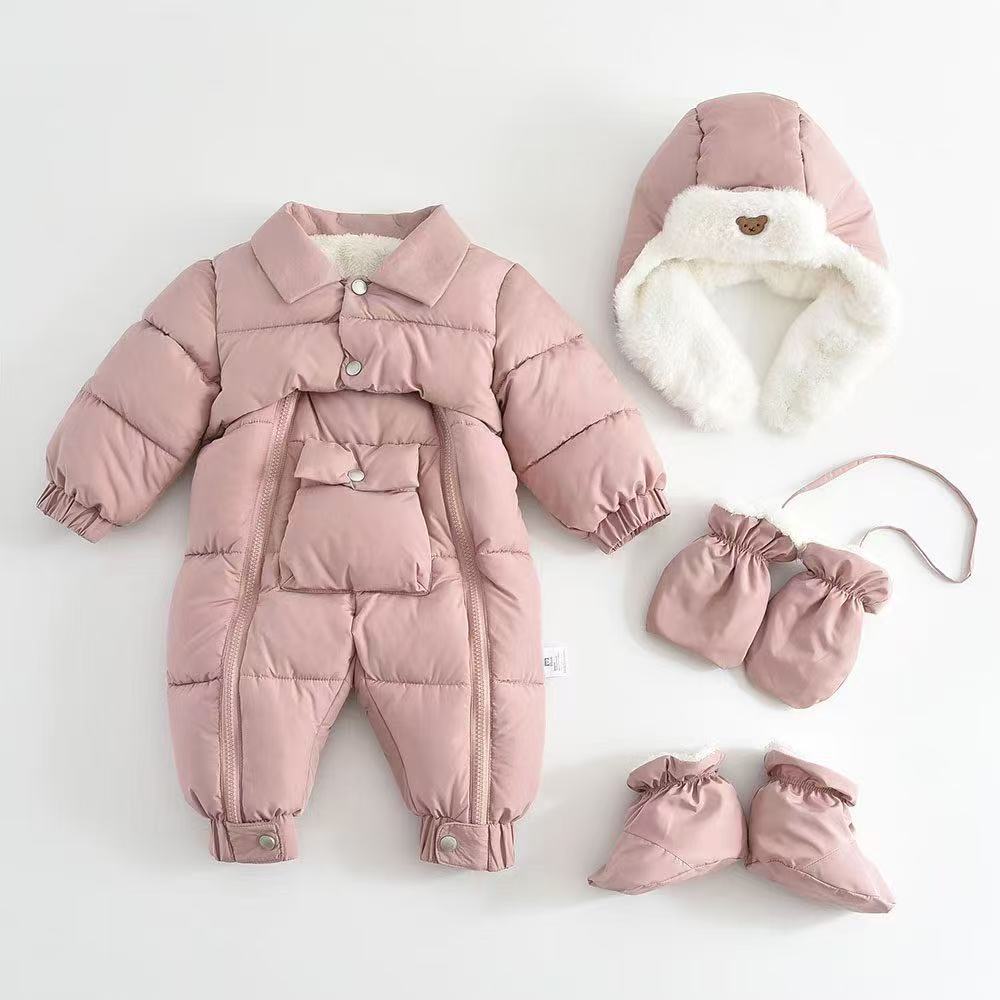 Baby Cotton-padded Thicken Crawler Suit Baby Children Romper by Baby Joy