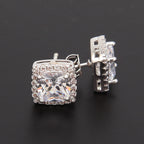 Hip Hop Four-Prong Black Zircon Earrings by nowadaysfashion