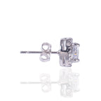 Hip Hop Four-Prong Black Zircon Earrings by nowadaysfashion