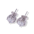 Hip Hop Four-Prong Black Zircon Earrings by nowadaysfashion