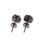 Hip Hop Four-Prong Black Zircon Earrings by nowadaysfashion