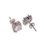 Hip Hop Four-Prong Black Zircon Earrings by nowadaysfashion