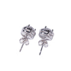 Hip Hop Four-Prong Black Zircon Earrings by nowadaysfashion