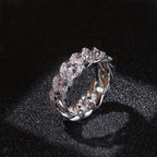 8mm Hip-hop Cubic Zirconia Cuban Link Ring by nowadaysfashion