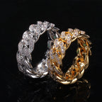 8mm Hip-hop Cubic Zirconia Cuban Link Ring by nowadaysfashion