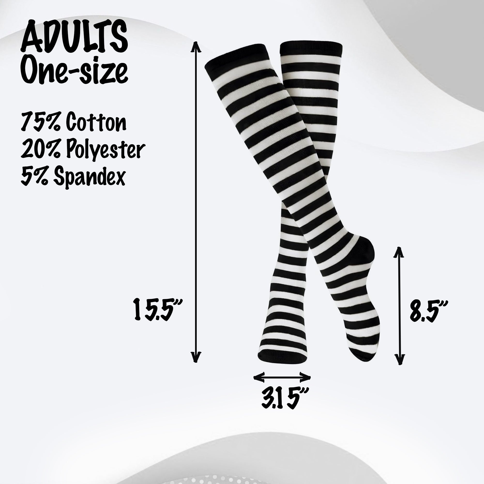 Striped Cotton Socks for Adults by Dress Up America