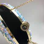 Sequined laser iridescent multi-color fashionable cosmetic bags