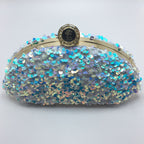 Sequined laser iridescent multi-color fashionable cosmetic bags