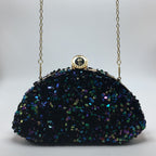 Sequined laser iridescent multi-color fashionable cosmetic bags