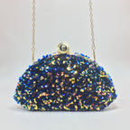 Sequined laser iridescent multi-color fashionable cosmetic bags
