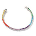 Hip-hop colored zircon tennis bracelets by nowadaysfashion