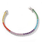 Hip-hop colored zircon tennis bracelets by nowadaysfashion