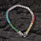 Hip-hop colored zircon tennis bracelets by nowadaysfashion