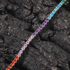 Hip-hop colored zircon tennis bracelets by nowadaysfashion