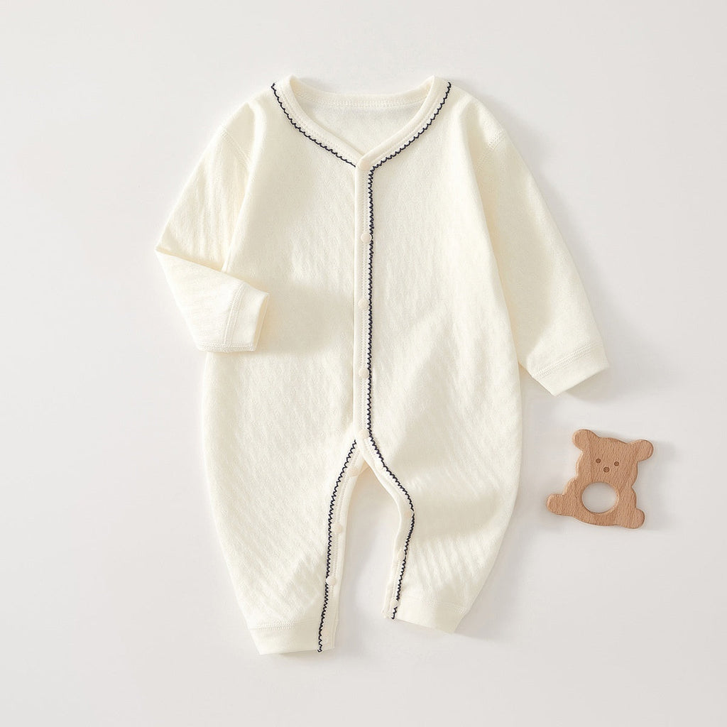 Pure Cotton Long-sleeve Baby Bodysuit by Baby Joy