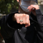 Hip-hop style zircon rotating Cuban ring by nowadaysfashion