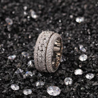 Hip-hop style zircon rotating Cuban ring by nowadaysfashion