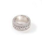 Hip-hop style zircon rotating Cuban ring by nowadaysfashion