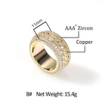 Hip-hop style zircon rotating Cuban ring by nowadaysfashion