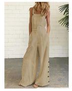 High-Waisted Sleeveless Wide-Leg Jumpsuit – 8 Colors, S–2XL