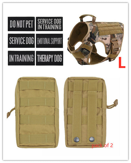 Military Tactical Dog Harness German Shepherd Adjustable Pet Dog Back by My Store