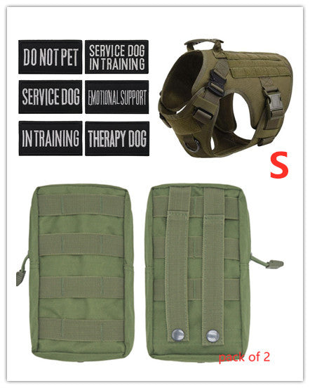 Military Tactical Dog Harness German Shepherd Adjustable Pet Dog Back by My Store
