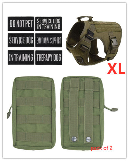 Military Tactical Dog Harness German Shepherd Adjustable Pet Dog Back by My Store