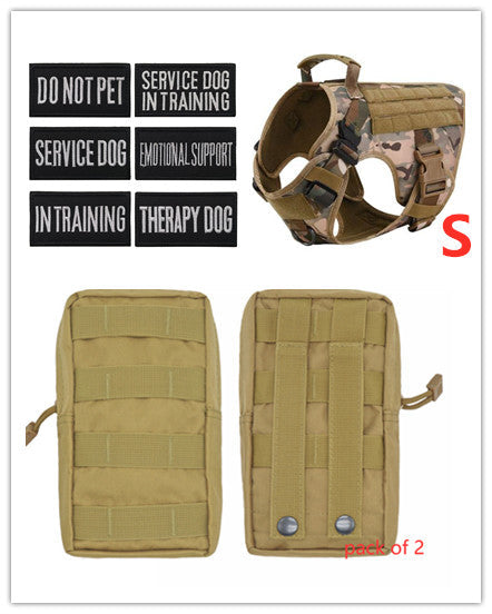 Military Tactical Dog Harness German Shepherd Adjustable Pet Dog Back by My Store