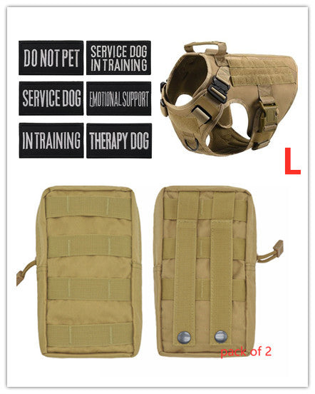 Military Tactical Dog Harness German Shepherd Adjustable Pet Dog Back by My Store