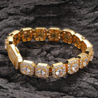Hip-hop micro-inlaid zircon 12.5mm rock candy bracelet by nowadaysfashion