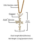 Hip-hop diamond-encrusted Cactus Jack letter necklace by nowadaysfashion