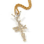 Hip-hop diamond-encrusted Cactus Jack letter necklace by nowadaysfashion