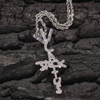 Hip-hop diamond-encrusted Cactus Jack letter necklace by nowadaysfashion