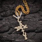 Hip-hop diamond-encrusted Cactus Jack letter necklace by nowadaysfashion