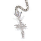 Hip-hop diamond-encrusted Cactus Jack letter necklace by nowadaysfashion