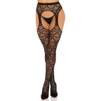 Amore Heart Net Suspender Pantyhose