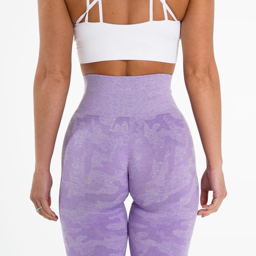 Snowflake Camouflage Seamless Yoga Pants – High Waisted Leggings by FitiqueFit