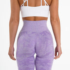 Snowflake Camouflage Seamless Yoga Pants – High Waisted Leggings by FitiqueFit