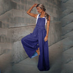 Women’s wide leg denim overalls