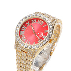 Hip-hop watch with Roman numerals and diamonds, large dial by nowadaysfashion