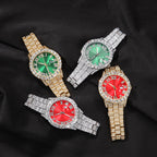 Hip-hop watch with Roman numerals and diamonds, large dial by nowadaysfashion