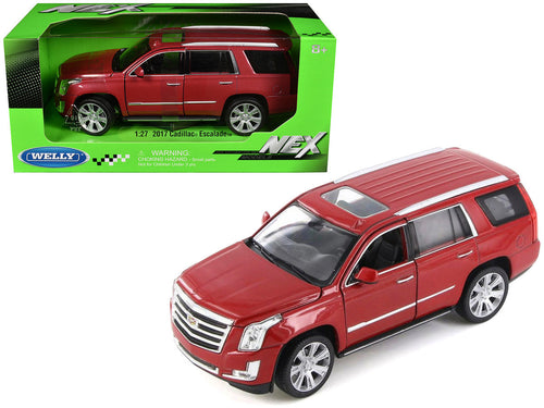 2017 Cadillac Escalade with Sunroof Red Metallic 1/24-1/27 Diecast Model Car by Welly by LuxuryLifeWay Online Store