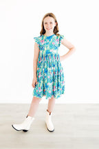 Watercolor Butterflies Flutter Sleeve Twirl Dress by Mila & Rose ®