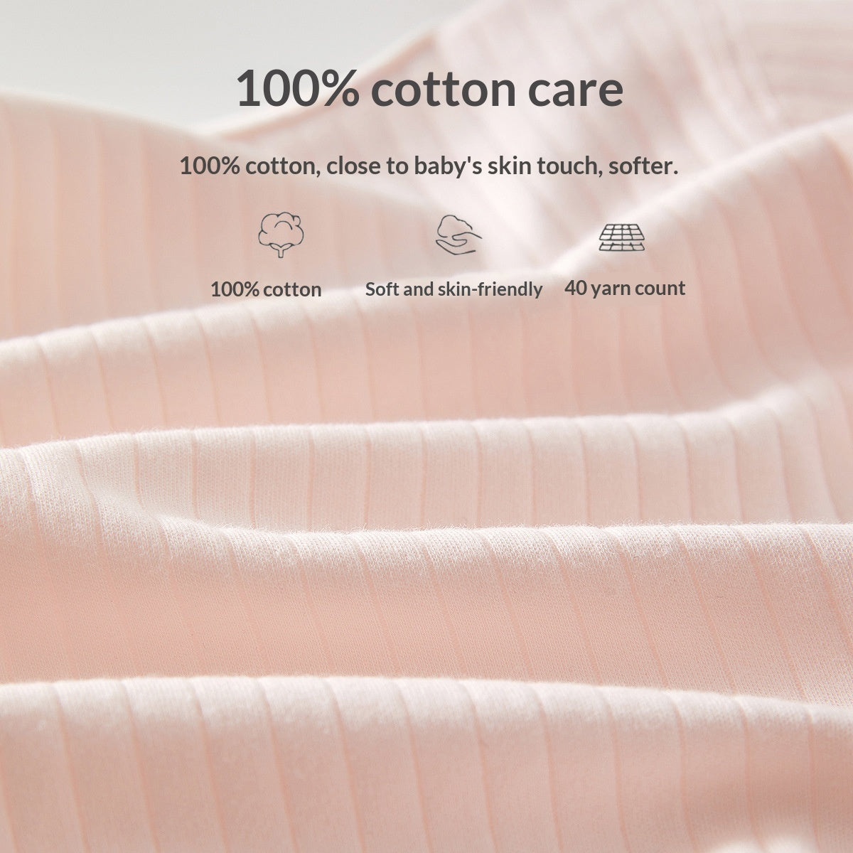 Pure Cotton Boneless Long-sleeve Baby Onesie by Baby Joy
