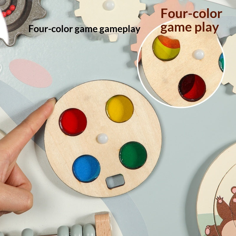 Kids Bedroom Busy Board Educational Wooden Toy by Baby Joy