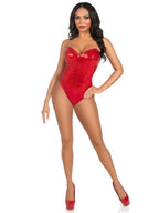 2 Piece Sequin Boned Snap Crotch Bodysuit With Detachable Clear Straps by worldclasscostumes