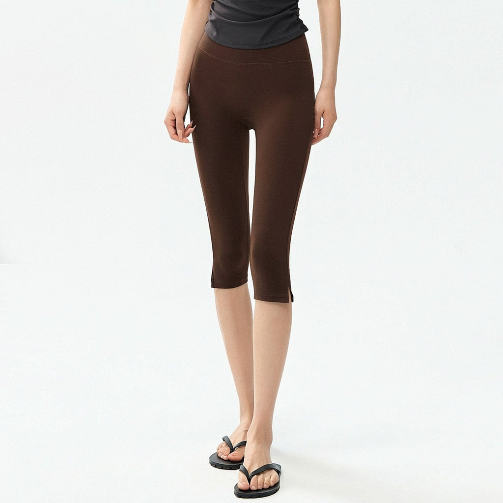 High-Waist Slim-Fit Yoga Leggings for Women – 7/8 Length Tight Fit Fitness Pants by FitiqueFit