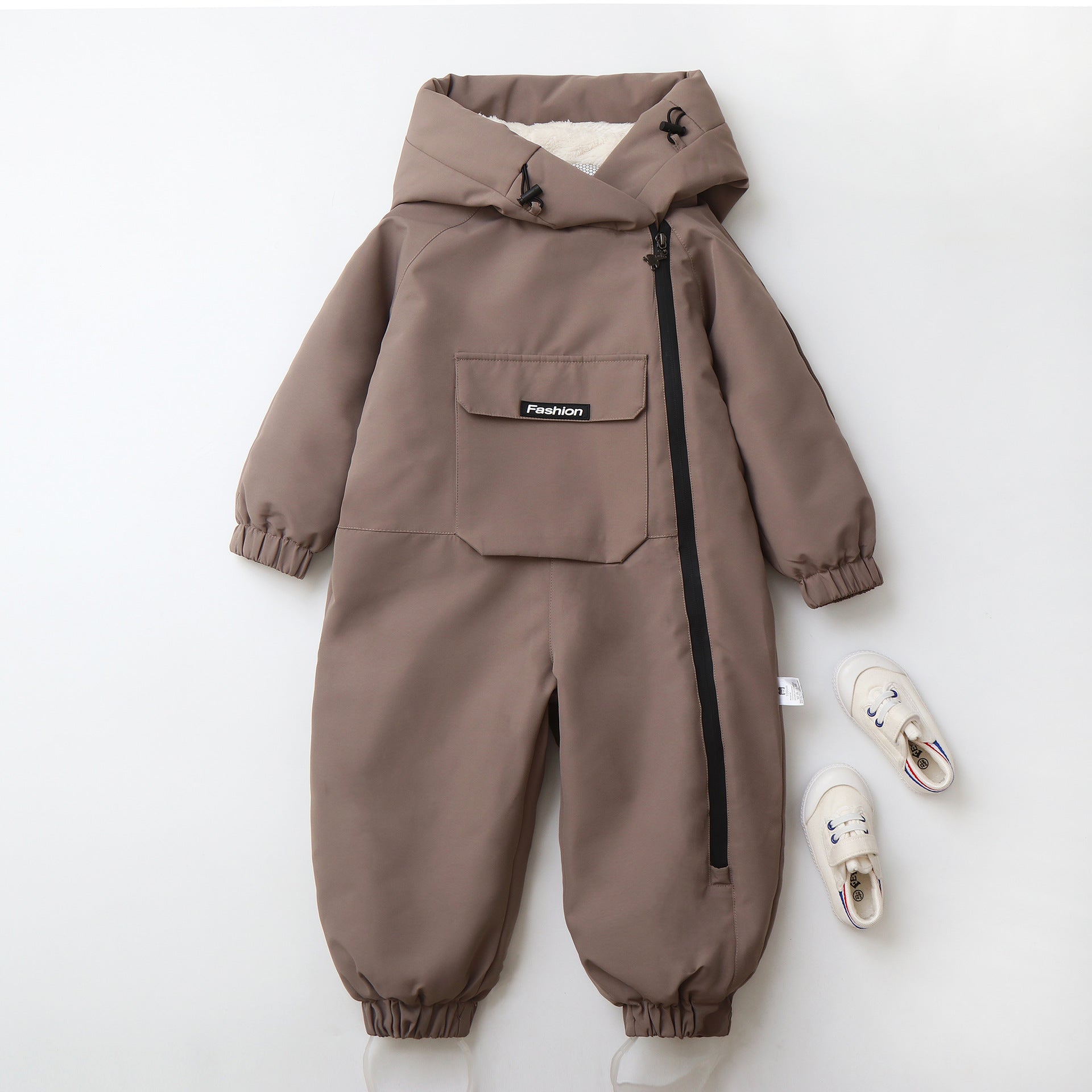 Long Crawling Suit One-piece Hooded Jumpsuit by Baby Joy