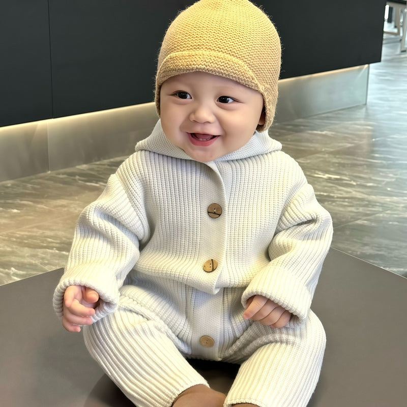 Baby Bodysuit Knitted Wool Warm Romper Long Crawling Suit Infant Clothes by Baby Joy