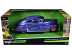 1948 Chevrolet Fleetline Lowrider Blue Metallic with Graphics "Maisto Design" Series 1/25 Diecast Model Car by Maisto